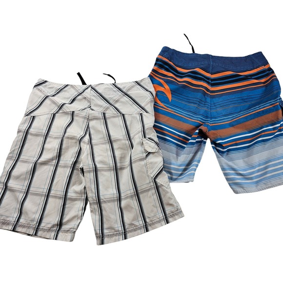 Lot of 2 men 32 / 34 board shorts rip curl Hurley swim trunks READ ^ - Picture 2 of 8